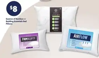 Family Dollar Essence of Bamboo or Bedding Essentials Bed Pillows offer