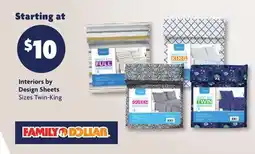 Family Dollar Interiors by Design Sheets offer