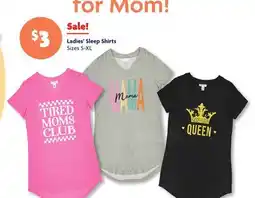 Family Dollar Ladies' Sleep Shirts offer