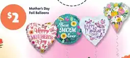 Family Dollar Mother's Day Foil Balloons offer