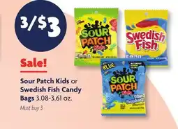 Family Dollar Sour Patch Kids or Swedish Fish Candy Bags offer