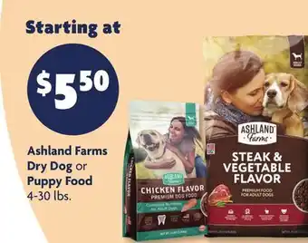 Family Dollar Ashland Farms Dry Dog or Puppy Food offer