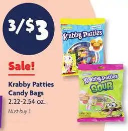 Family Dollar Krabby Patties Candy Bags offer