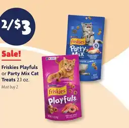 Family Dollar Friskies Playfuls or Party Mix Cat Treats offer
