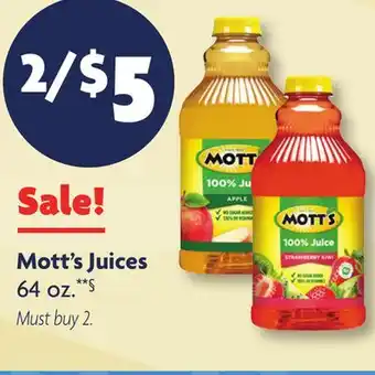 Family Dollar Mott's Juices offer