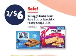 Family Dollar Kellogg's Nutri Grain Bars 8 ct. or Special K Pastry Crisps 12 ct offer