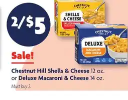Family Dollar Chestnut Hill Shells & Cheese 12 oz. or Deluxe Macaroni & Cheese 14 oz offer