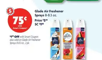 Family Dollar Glade Air Freshener Sprays offer