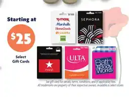 Family Dollar Select Gift Cards offer