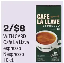 CVS Cafe La Llave espresso Nespresso 10 ct offer