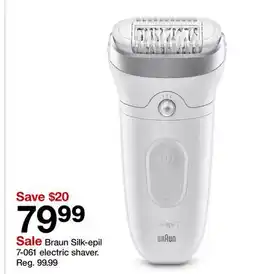 Target Braun Silk-epil 7-061 electric shaver offer