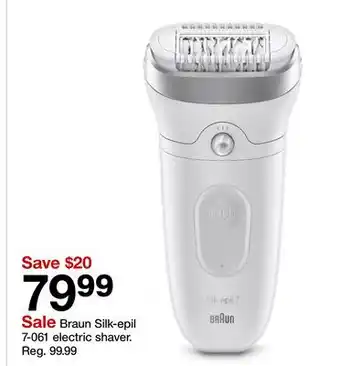 Target Braun Silk-epil 7-061 electric shaver offer