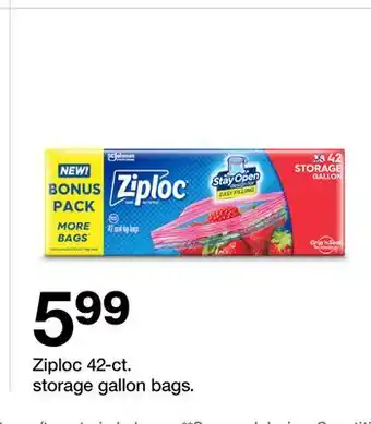 Target Ziploc 42-ct. storage gallon bags offer