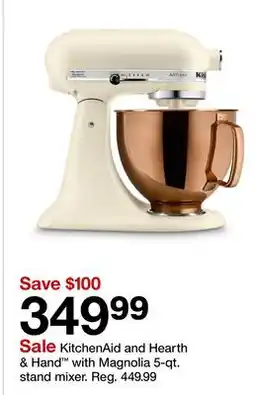 Target KitchenAid and Hearth & Hand with Magnolia 5-qt. stand mixer offer