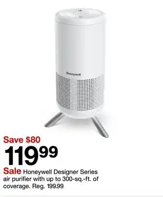 Target Honeywell Designer Series air purifier with up to 300-sq.-ft. of coverage offer