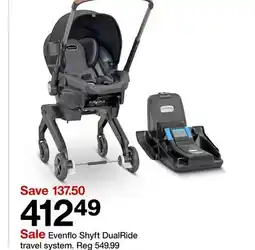 Target Evenflo Shyft DualRide travel system offer
