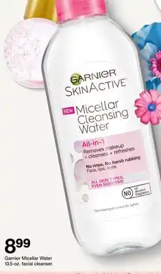 Target Garnier Micellar Water 13.5-oz. facial cleanser offer