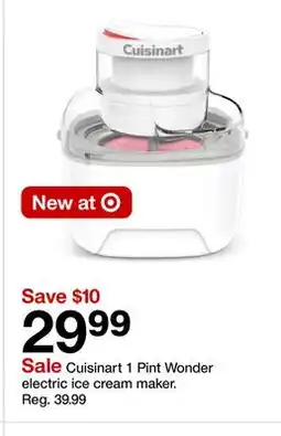 Target Cuisinart 1 Pint Wonder Electric Ice Cream Maker offer