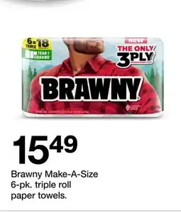 Target Brawny Make-A-Size 6-pk. triple roll paper towels offer