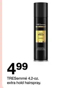Target TRESemmé 4.2-oz. extra hold hairspray offer