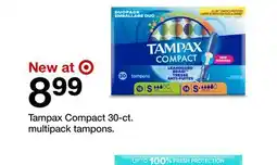 Target Tampax Compact 30-ct. multipack tampons offer