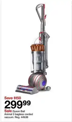 Target Dyson Ball Animal 3 bagless corded vacuum offer