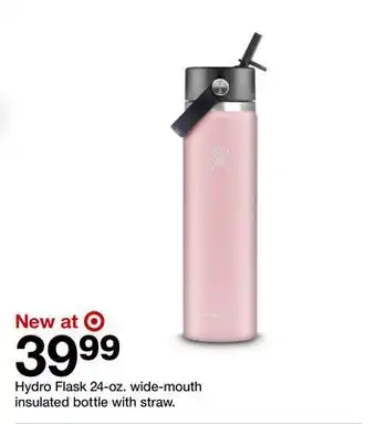 Target Hydro Flask 24 - oz. wide - mouth insulated bottle with straw offer