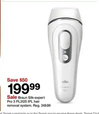 Target Braun Silk-expert Pro 3 PL3120 IPL Hair Removal System offer