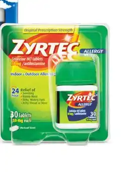 Target Zyrtec allergy relief tablets offer