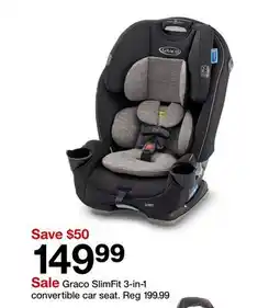 Target Graco SlimFit 3-in-1 convertible car seat offer