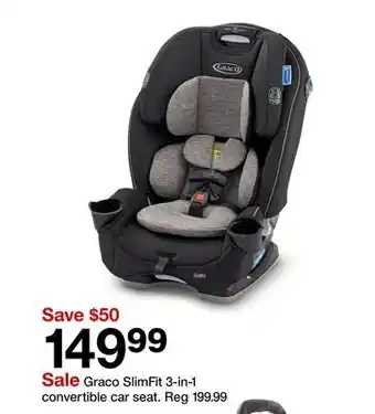 Target Graco SlimFit 3-in-1 convertible car seat offer
