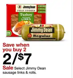 Target Select Jimmy Dean sausage links & rolls offer