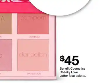 Target Benefit Cosmetics Cheeky Love Letter face palette offer