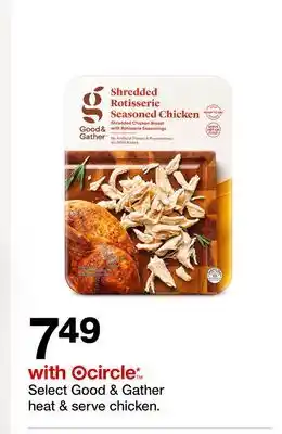 Target Select Good & Gather Heat & Serve Chicken offer