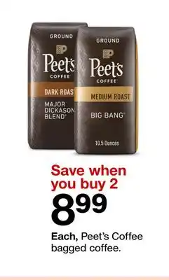 Target Peet's Coffee bagged coffee offer