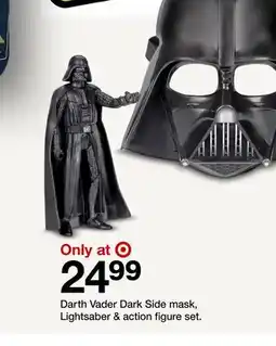 Target Darth Vader Dark Side mask Lightsaber & action set figure offer