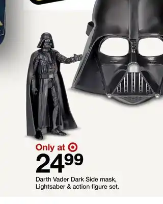 Target Darth Vader Dark Side mask Lightsaber & action set figure offer