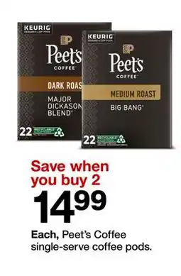 Target Peet's single-serve coffee pods offer