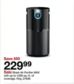 Target Shark Air Purifier MAX with up to 1,200-sq.-ft. of coverage offer