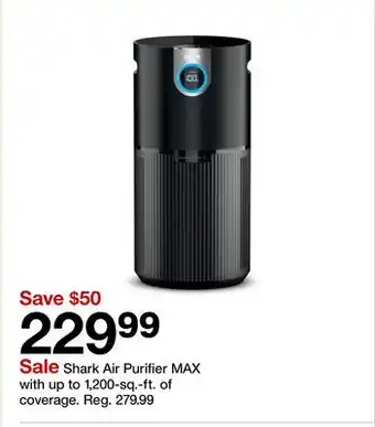 Target Shark Air Purifier MAX with up to 1,200-sq.-ft. of coverage offer