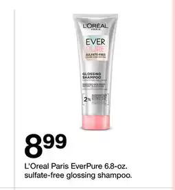 Target L'Oreal Paris EverPure 6.8-oz. sulfate-free glossing shampoo offer