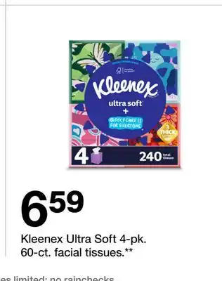 Target Kleenex Ultra Soft 4-pk. 60-ct. facial tissues offer
