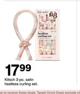 Target Kitsch 3-pc. satin heatless curling set offer