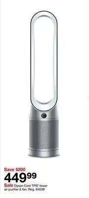 Target Dyson Cool TP07 tower air purifier & fan offer