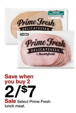 Target Select Prime Fresh lunch meat offer