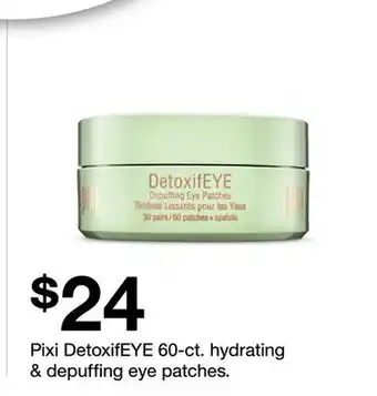 Target Pixi DetoxifEYE 60-ct. hydrating & depuffing eye patches offer
