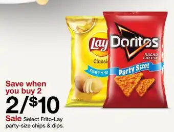 Target Select Frito-Lay party-size chips & dips offer