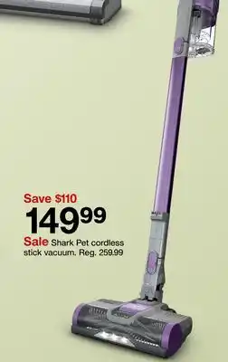 Target Shark Pet cordless stick vacuum offer