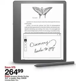 Target Amazon Kindle Scribe 10.2 e-reader offer