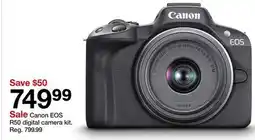 Target Canon EOS R50 digital camera kit offer